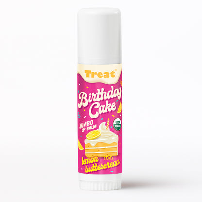 Lemon Buttercream Birthday Cake Jumbo Organic Lip Balm