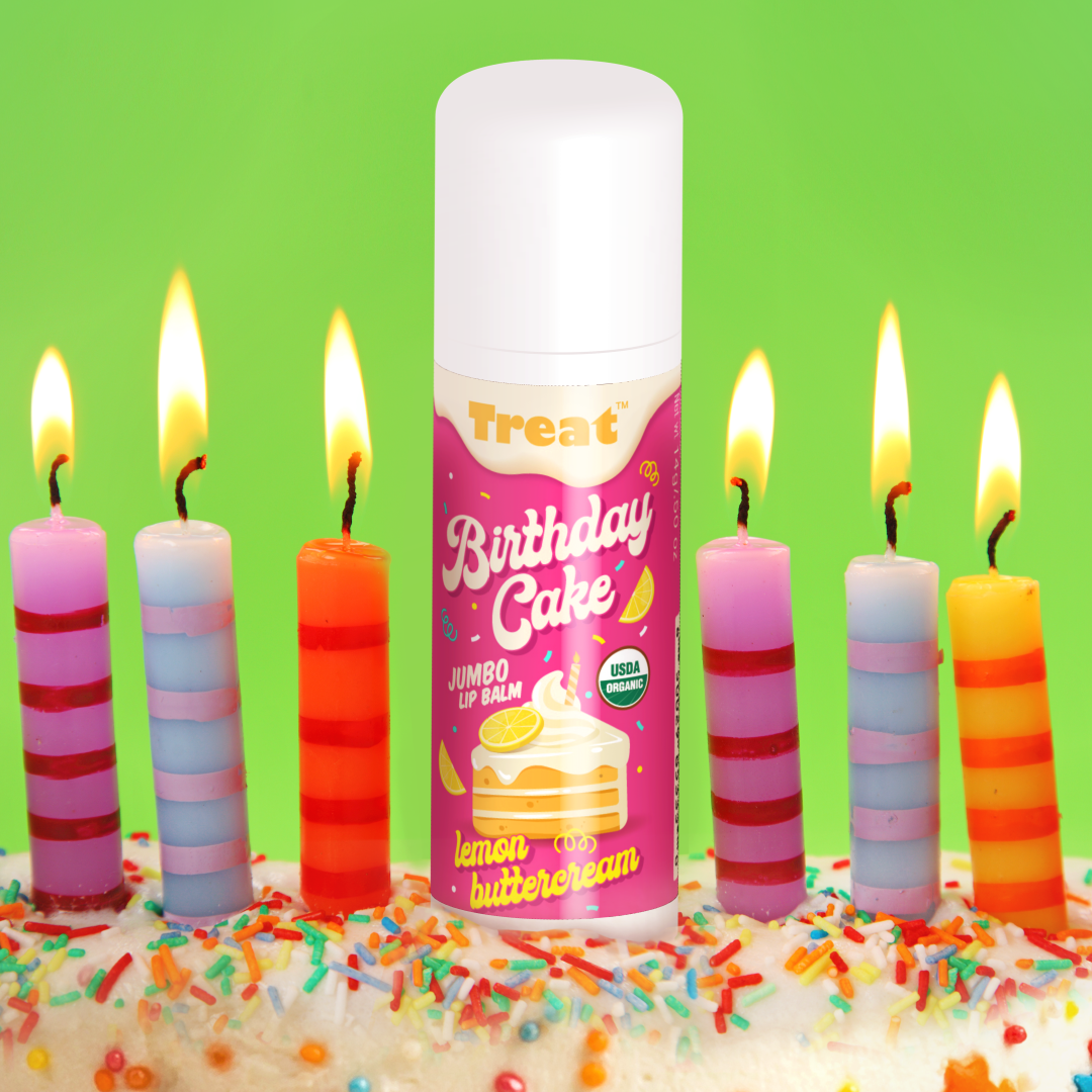 Lemon Buttercream Birthday Cake Jumbo Organic Lip Balm