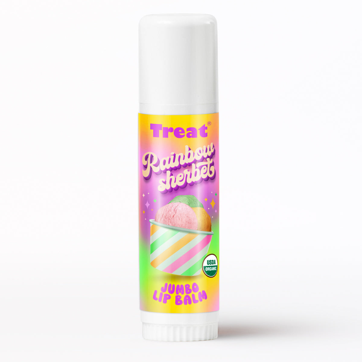 Rainbow Sherbet Jumbo Organic Lip Balm