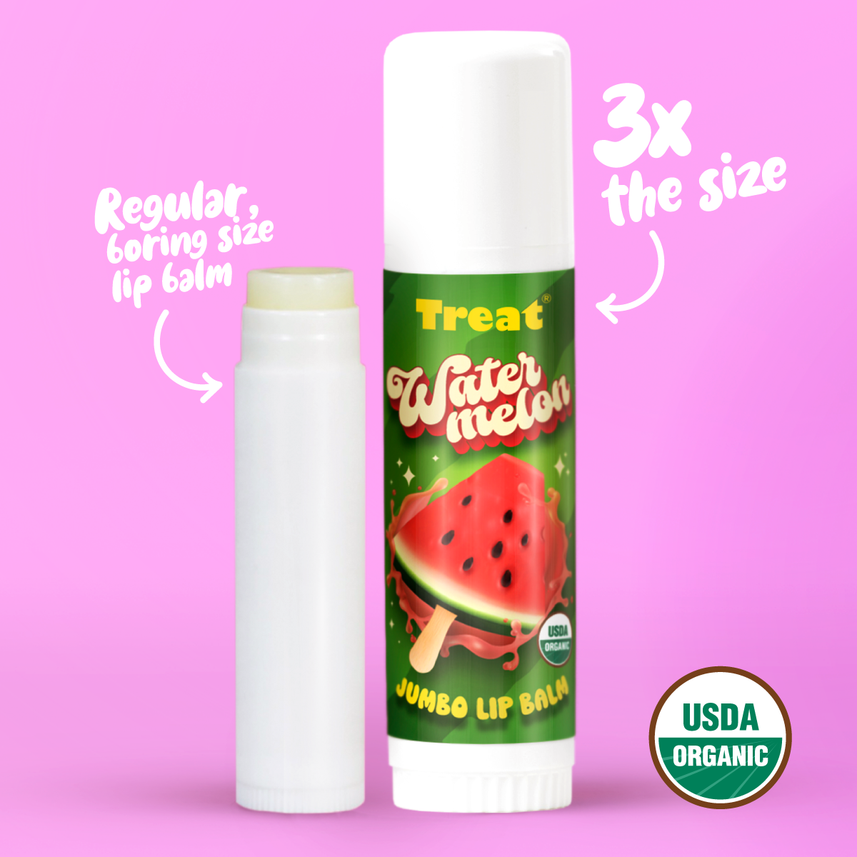 Watermelon Jumbo Organic Lip Balm