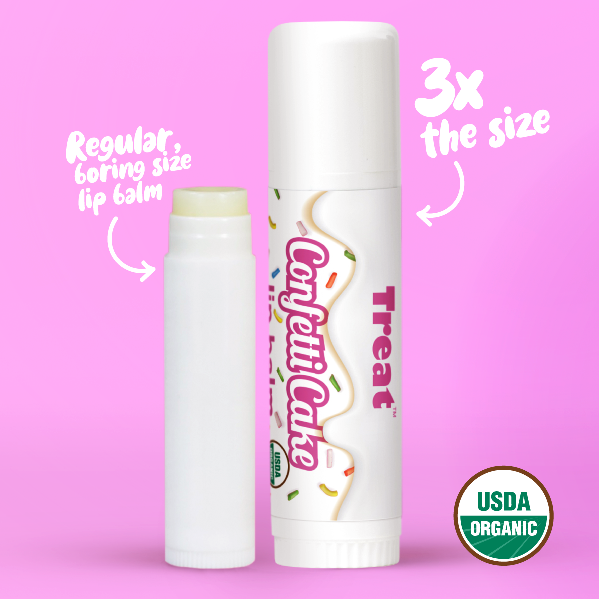 Confetti Cake Jumbo Organic Lip Balm