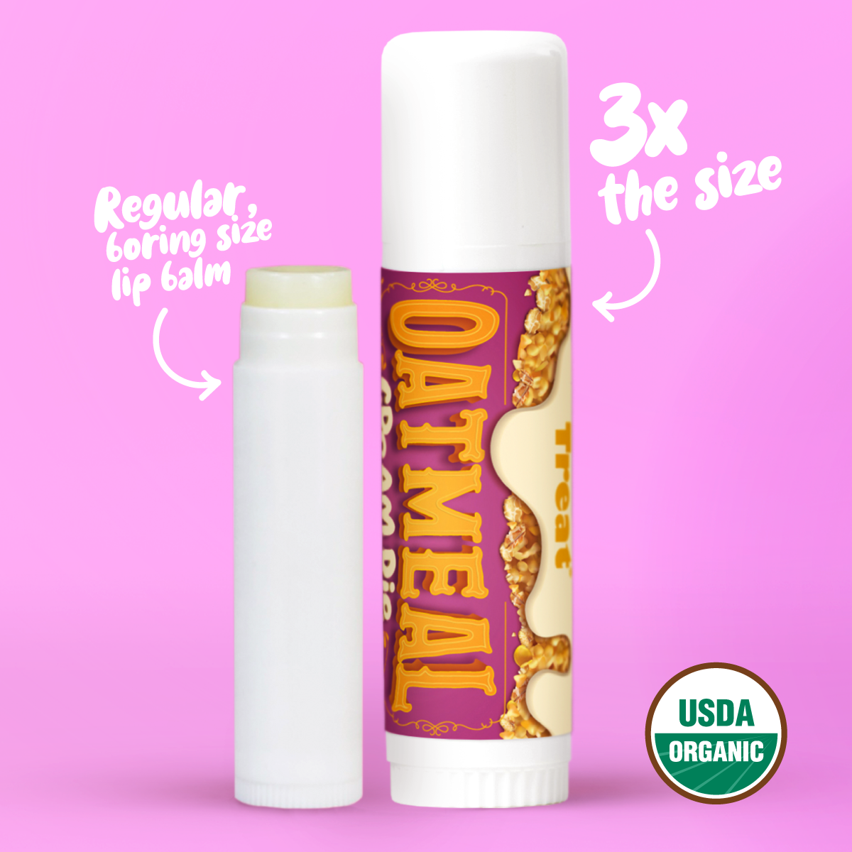 Oatmeal Cream Pie Jumbo Organic Lip Balm